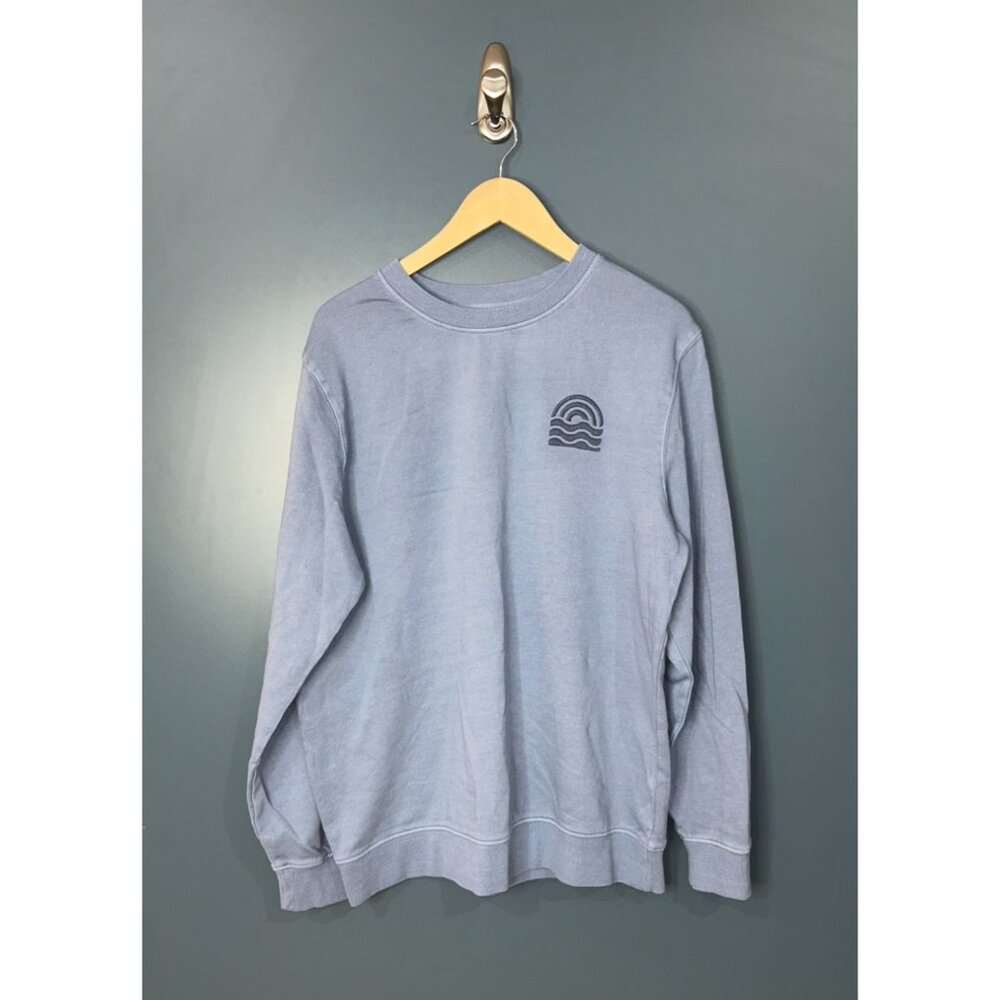 NWT Goodfellow Blue Relaxed Sun Embroidered Sweater, Size L